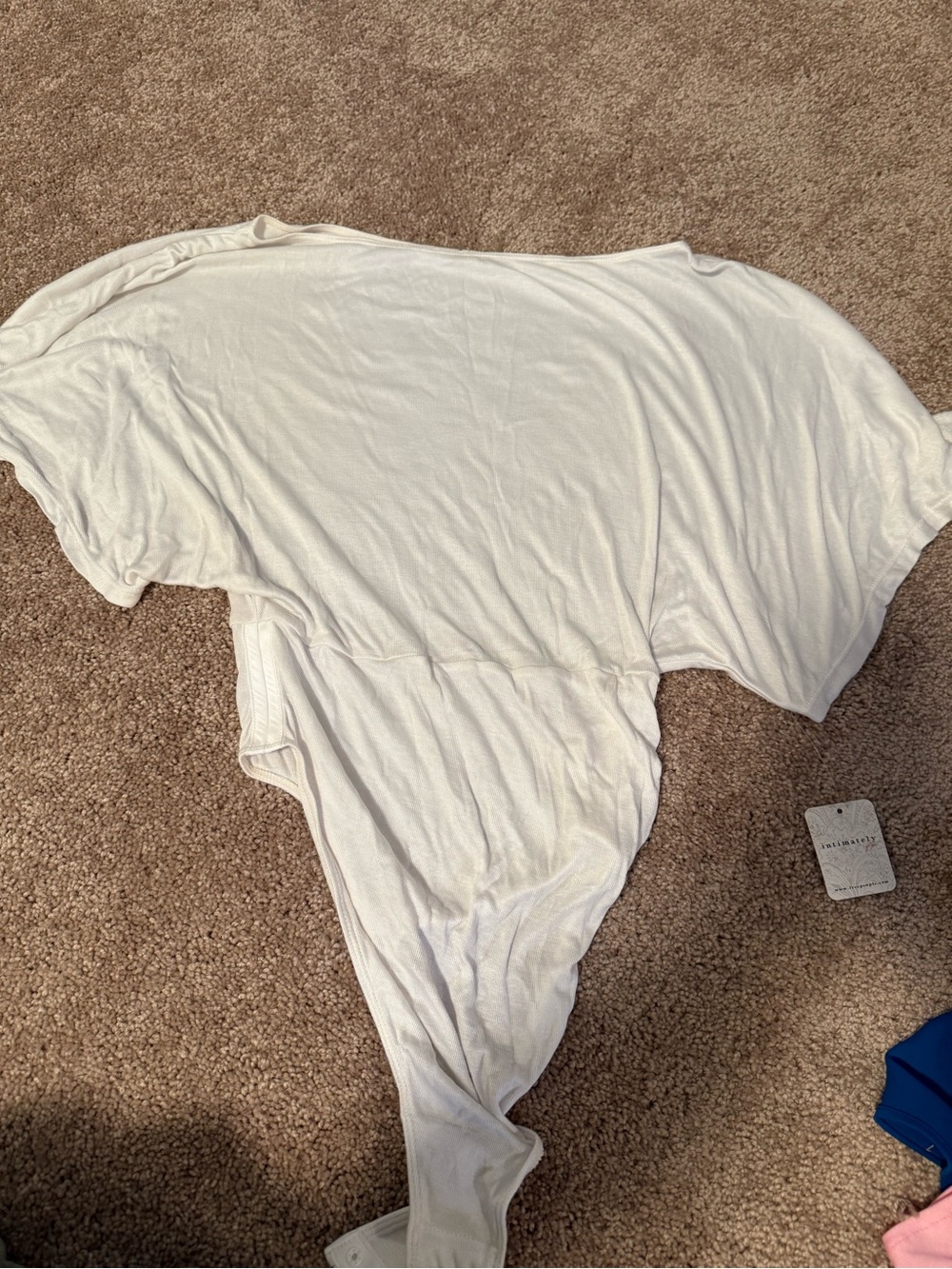 Free People White Scoop Neck Bodysuit - Picture 2 of 5